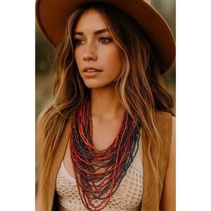 Artisan handmade. made statement necklace from Indonesia ..